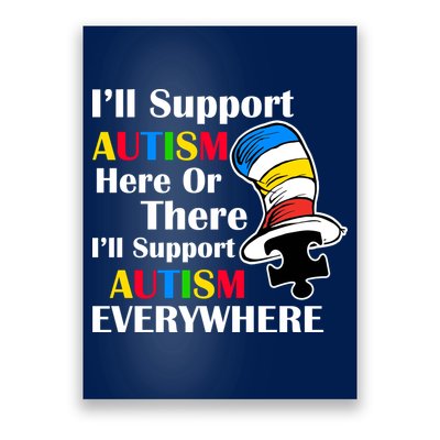 Support Autism Here Or There And Everywhere Poster