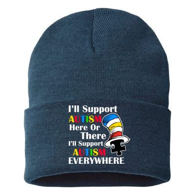 Support Autism Here Or There And Everywhere Sustainable Knit Beanie