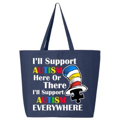 Support Autism Here Or There And Everywhere 25L Jumbo Tote