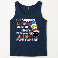 Support Autism Here Or There And Everywhere Tank Top