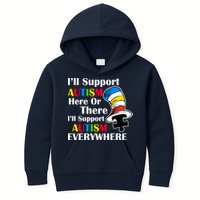 Support Autism Here Or There And Everywhere Kids Hoodie