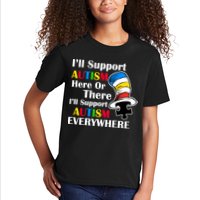 Support Autism Here Or There And Everywhere Kids T-Shirt