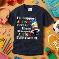 Support Autism Here Or There And Everywhere Kids T-Shirt