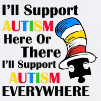 Support Autism Here Or There And Everywhere Garment-Dyed Sweatshirt