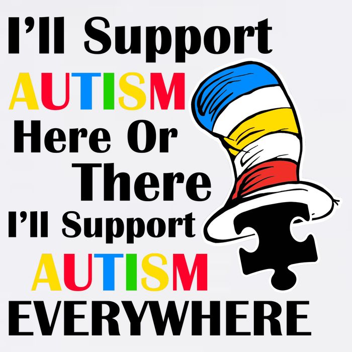 Support Autism Here Or There And Everywhere Garment-Dyed Sweatshirt