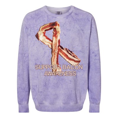 Support Bacon Awareness Colorblast Crewneck Sweatshirt