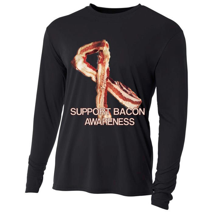 Support Bacon Awareness Cooling Performance Long Sleeve Crew
