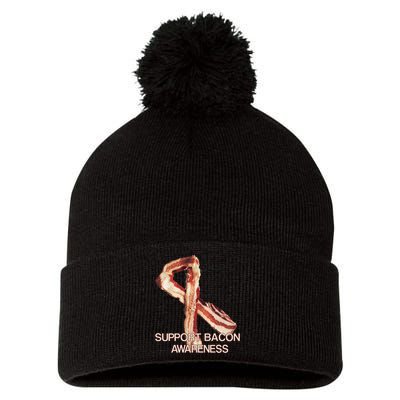 Support Bacon Awareness Pom Pom 12in Knit Beanie