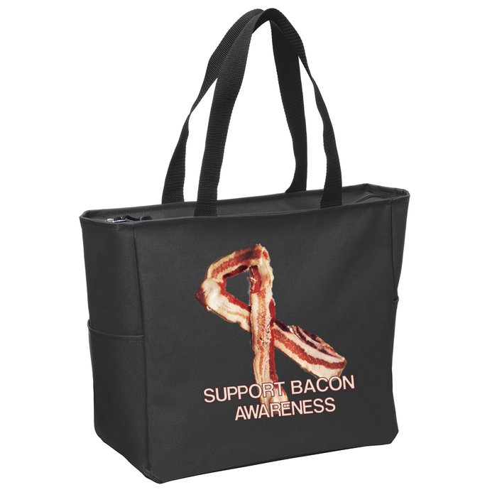 Support Bacon Awareness Zip Tote Bag