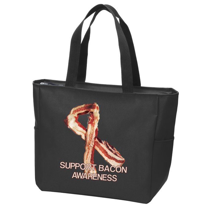 Support Bacon Awareness Zip Tote Bag