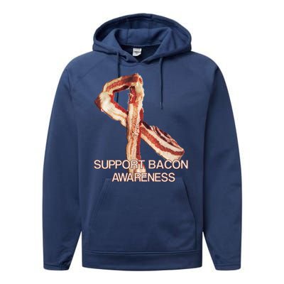 Support Bacon Awareness Performance Fleece Hoodie