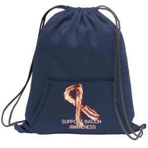 Support Bacon Awareness Sweatshirt Cinch Pack Bag