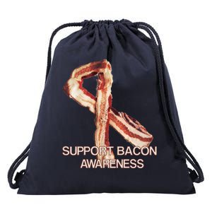 Support Bacon Awareness Drawstring Bag