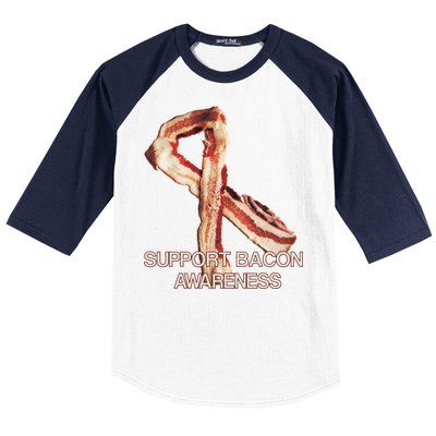 Support Bacon Awareness Baseball Sleeve Shirt