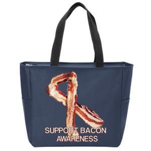 Support Bacon Awareness Zip Tote Bag