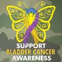 Support Bladder Cancer Awareness Butterfly Legacy Tie Dye Trucker Hat
