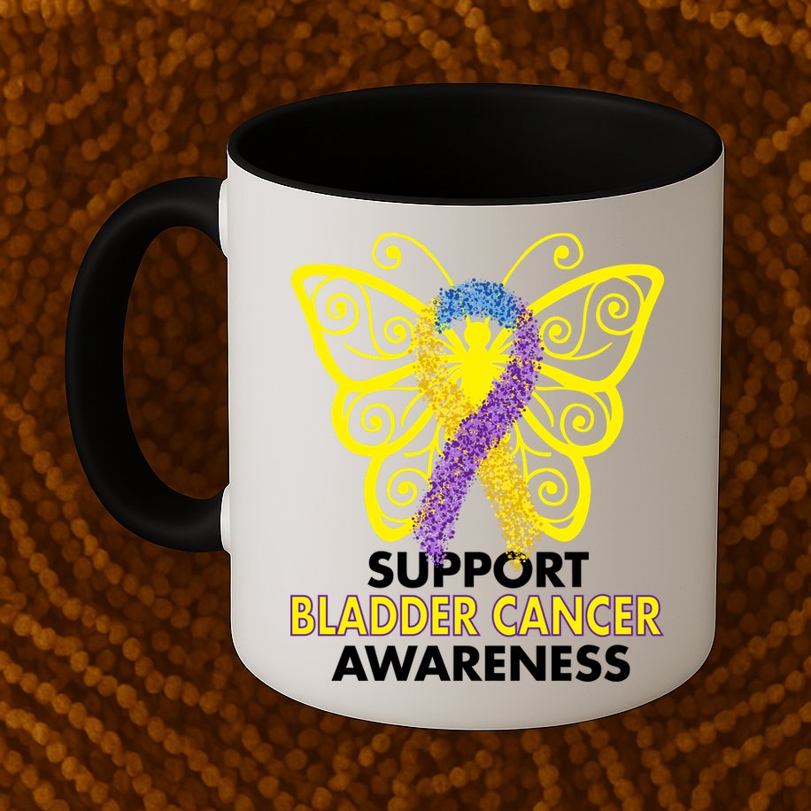 Support Bladder Cancer Awareness Butterfly Mug