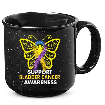 Support Bladder Cancer Awareness Butterfly 15oz Campfire Ceramic Mug