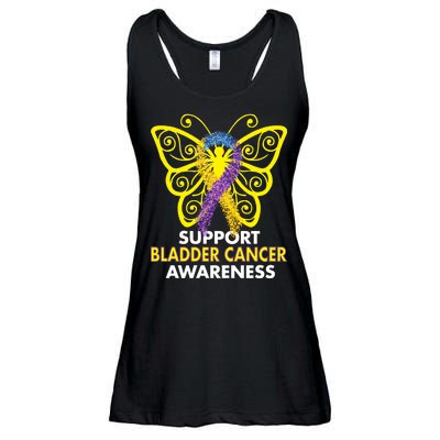 Support Bladder Cancer Awareness Butterfly Ladies Essential Flowy Tank