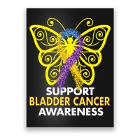 Support Bladder Cancer Awareness Butterfly Poster