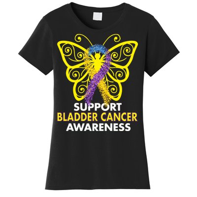 Support Bladder Cancer Awareness Butterfly Women's T-Shirt