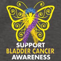 Support Bladder Cancer Awareness Butterfly Vector Backpack