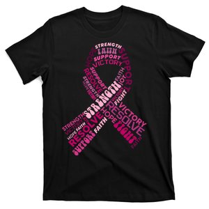 Support Breast Cancer Ribbon Strong T-Shirt