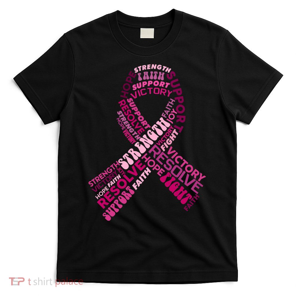Support Breast Cancer Ribbon Strong T-Shirt