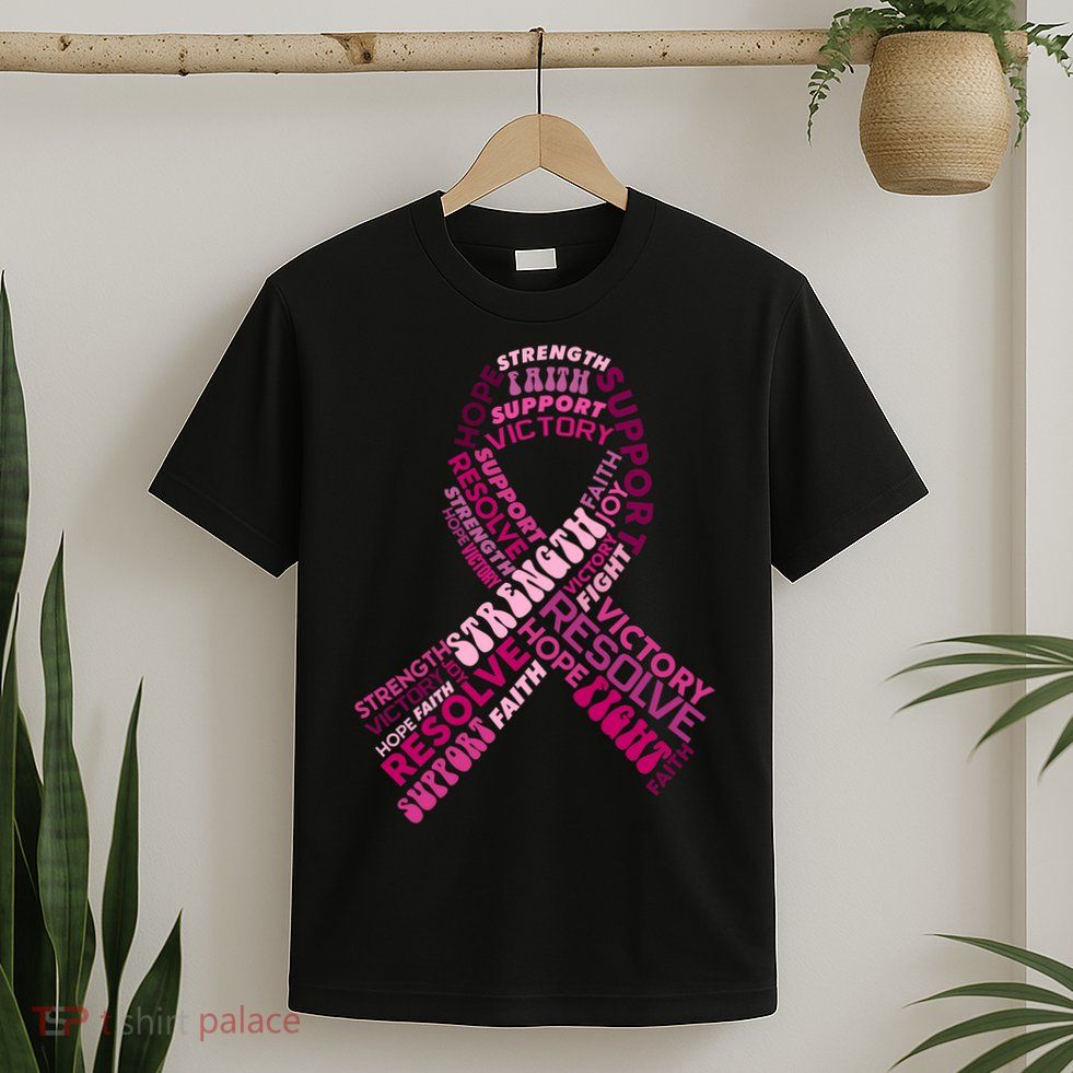 Support Breast Cancer Ribbon Strong T-Shirt