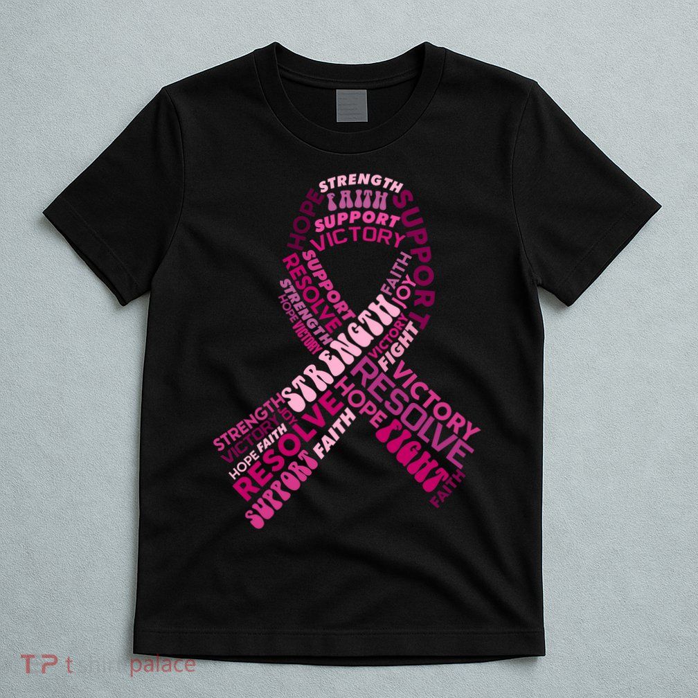 Support Breast Cancer Ribbon Strong T-Shirt