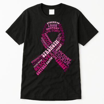 Support Breast Cancer Ribbon Strong Tall T-Shirt