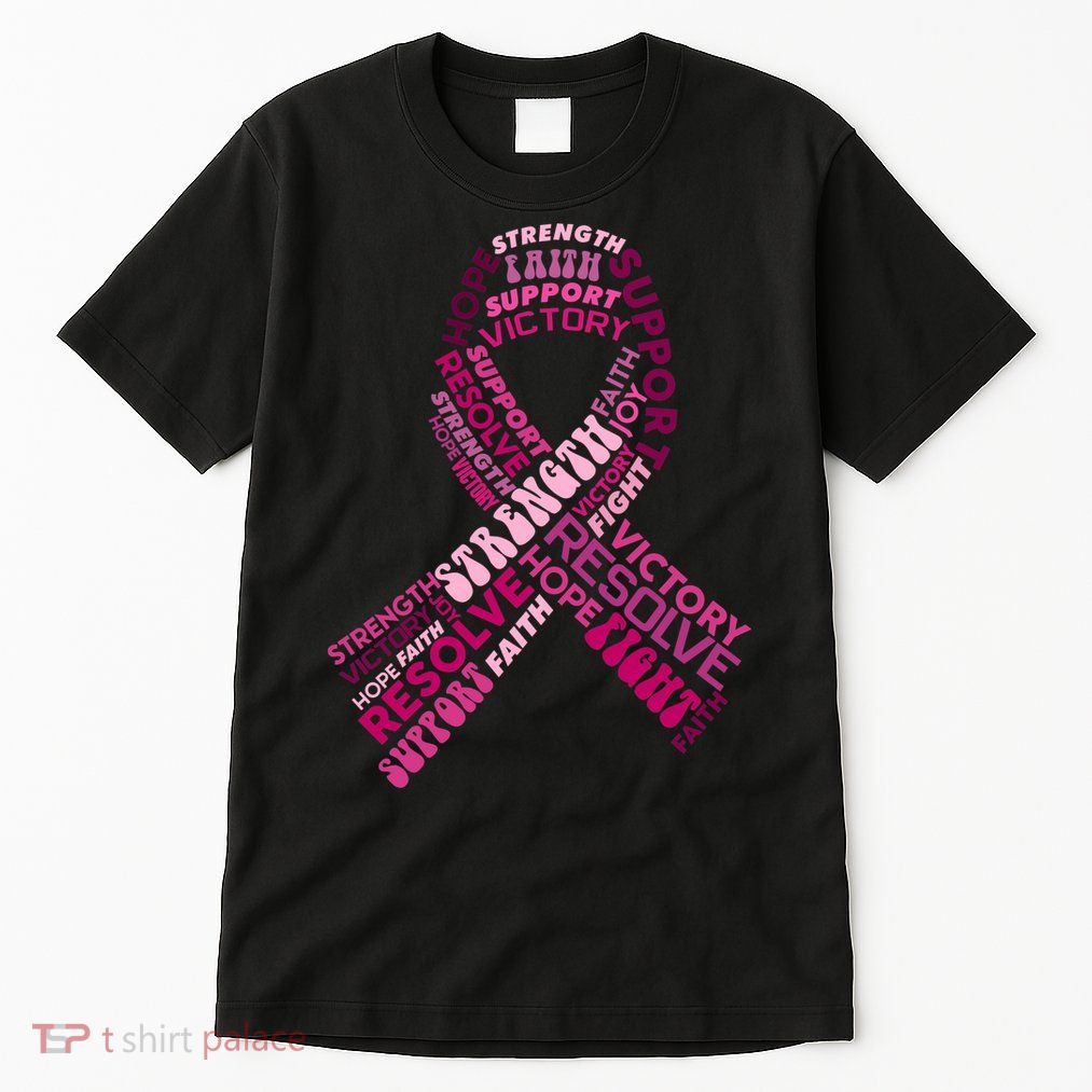 Support Breast Cancer Ribbon Strong Tall T-Shirt