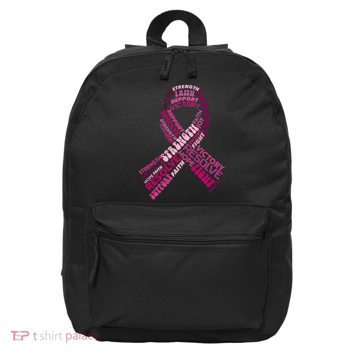 Support Breast Cancer Ribbon Strong 16 in Basic Backpack