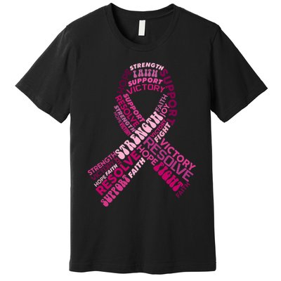 Support Breast Cancer Ribbon Strong Premium T-Shirt
