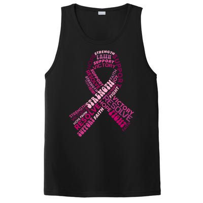 Support Breast Cancer Ribbon Strong PosiCharge Competitor Tank