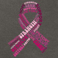 Support Breast Cancer Ribbon Strong Cotton Canvas Backpack