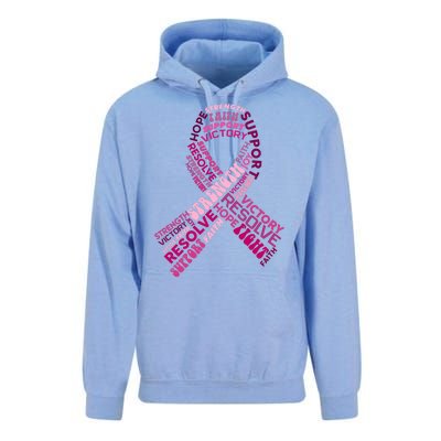 Support Breast Cancer Ribbon Strong Unisex Surf Hoodie