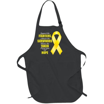 Support Childhood Cancer Awareness Quote Full-Length Apron With Pockets