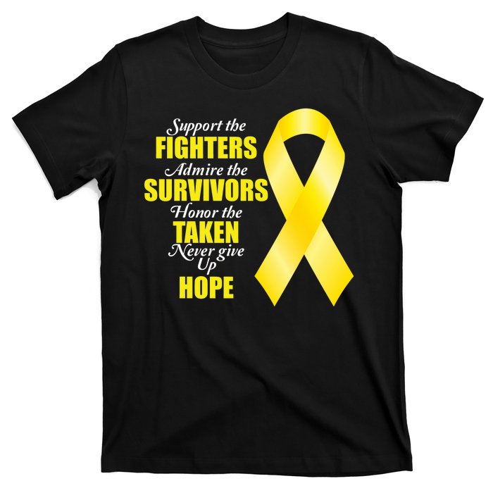 Support Childhood Cancer Awareness Quote T-Shirt