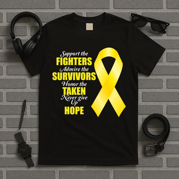 Support Childhood Cancer Awareness Quote T-Shirt