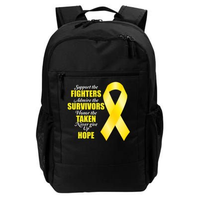 Support Childhood Cancer Awareness Quote Daily Commute Backpack