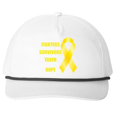 Support Childhood Cancer Awareness Quote Snapback Five-Panel Rope Hat