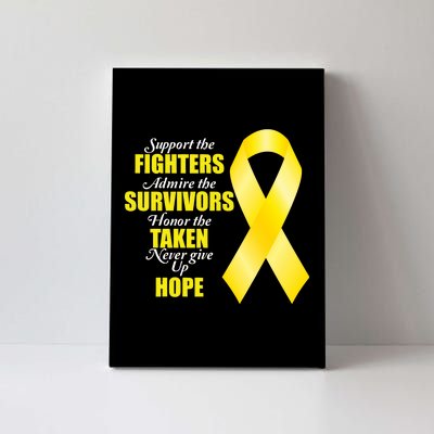 Support Childhood Cancer Awareness Quote Canvas