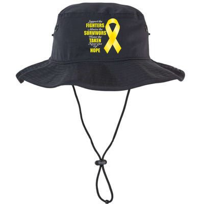 Support Childhood Cancer Awareness Quote Legacy Cool Fit Booney Bucket Hat