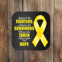 Support Childhood Cancer Awareness Quote Coaster