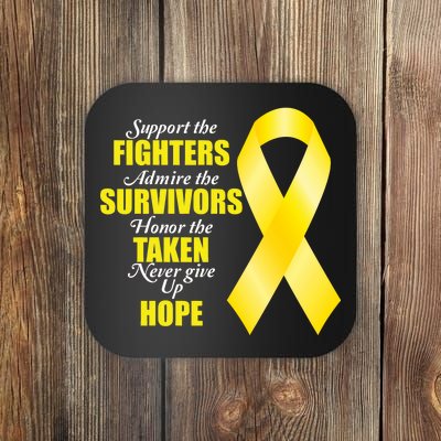 Support Childhood Cancer Awareness Quote Coaster