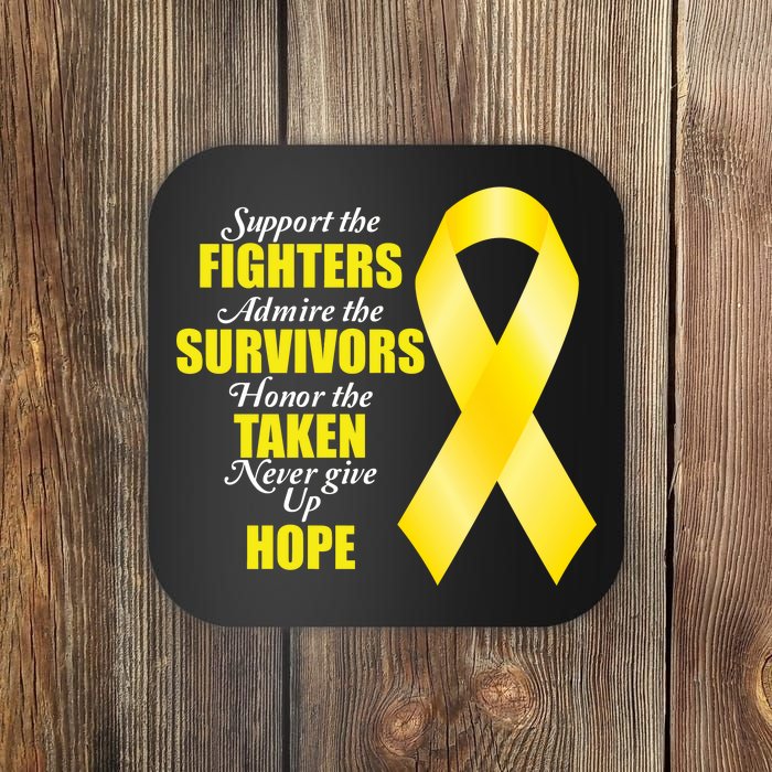 Support Childhood Cancer Awareness Quote Coaster