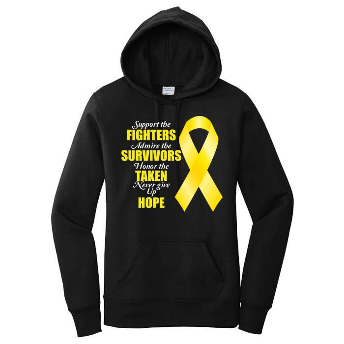 Support Childhood Cancer Awareness Quote Women's Pullover Hoodie