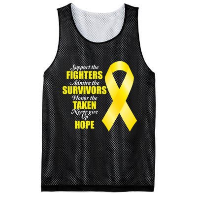 Support Childhood Cancer Awareness Quote Mesh Reversible Basketball Jersey Tank