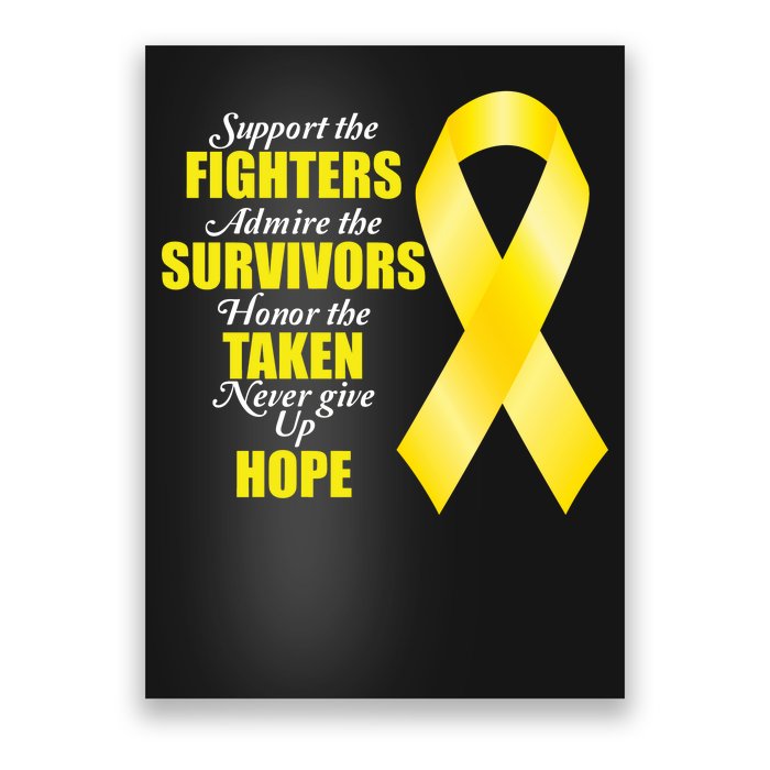 Support Childhood Cancer Awareness Quote Poster